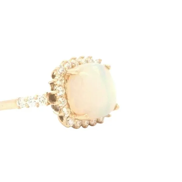 Opal & Diamond Ring -14ky Image 2 Bryan Jewelry Prattville, AL