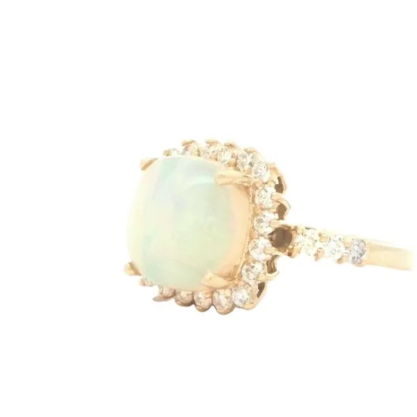 Opal & Diamond Ring -14ky Image 4 Bryan Jewelry Prattville, AL