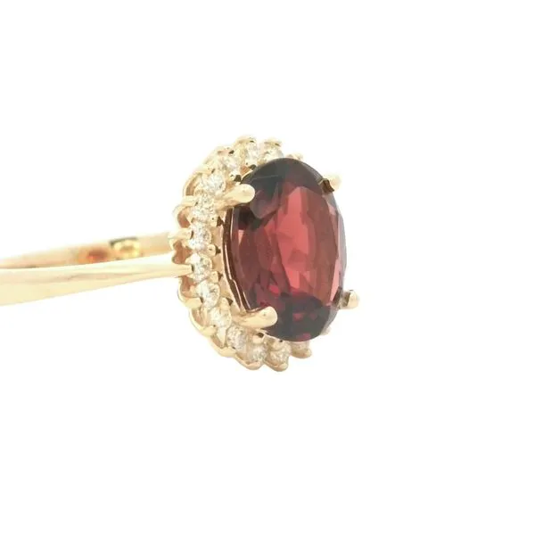 Garnet & Diamond Ring in 14k yellow Image 2 Bryan Jewelry Prattville, AL