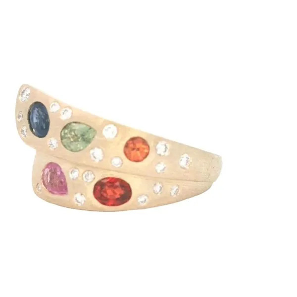 Confetti Collection mixed Sapphire & Diamond Fashion Ring-14ky Image 3 Bryan Jewelry Prattville, AL