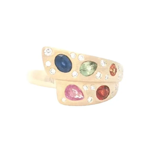 Confetti Collection mixed Sapphire & Diamond Fashion Ring-14ky Bryan Jewelry Prattville, AL
