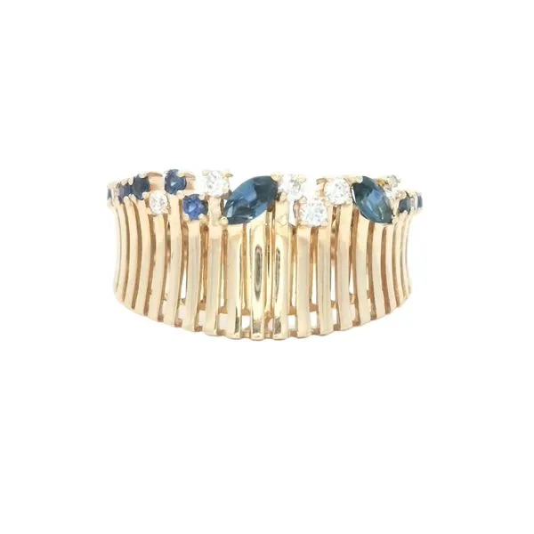 14ky Tapered Band with Sapphire & Diamonds Bryan Jewelry Prattville, AL