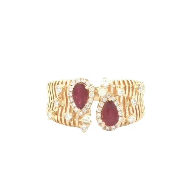 14ky Ruby & Diamond Geometric Fashion Ring Bryan Jewelry Prattville, AL