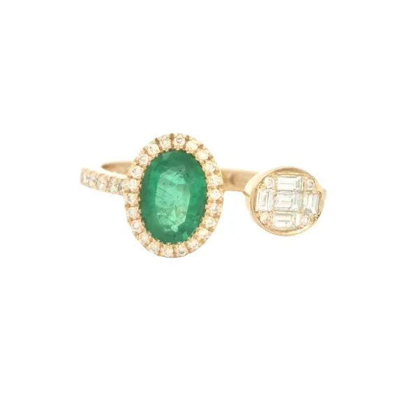 Toi Et Moi 14ky Emerald & Diamond Ring Bryan Jewelry Prattville, AL