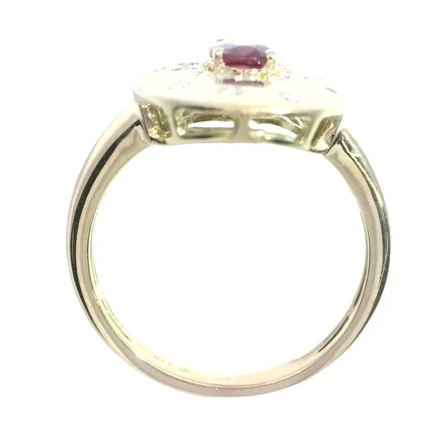14ky Ruby & Diamond Ring Image 3 Bryan Jewelry Prattville, AL
