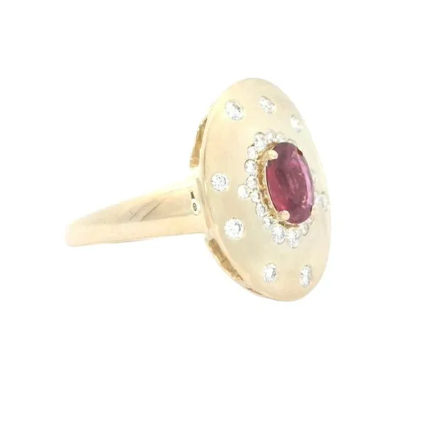 14ky Ruby & Diamond Ring Image 4 Bryan Jewelry Prattville, AL