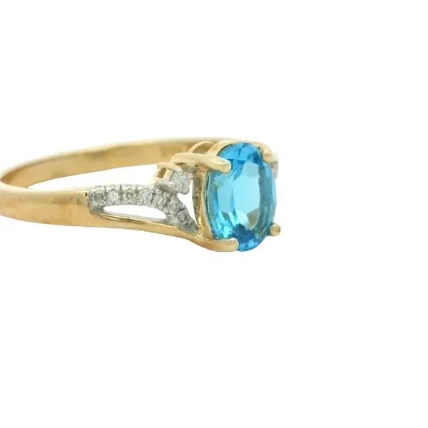 Blue Topaz and Diamond Image 3 Bryan Jewelry Prattville, AL
