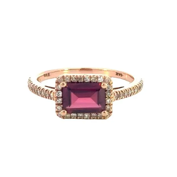 Garnet & Diamond Ring in 14kr Bryan Jewelry Prattville, AL