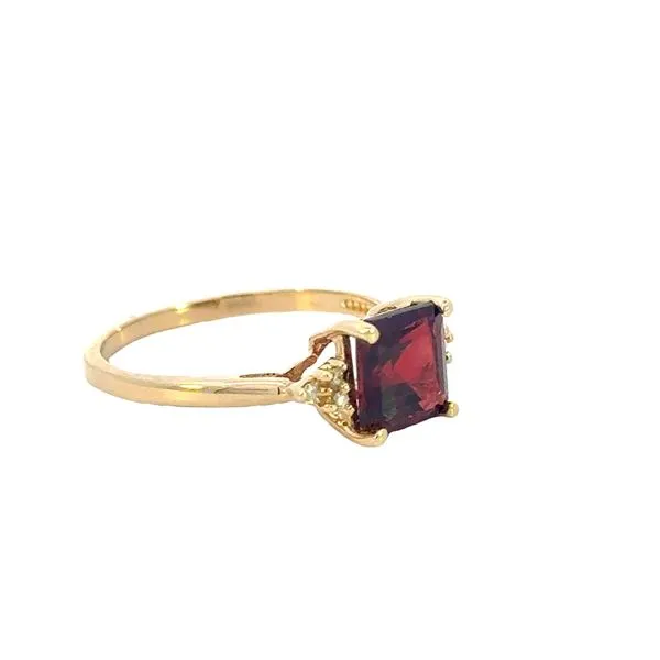 Garnet & Diamond Ring-14ky Image 2 Bryan Jewelry Prattville, AL