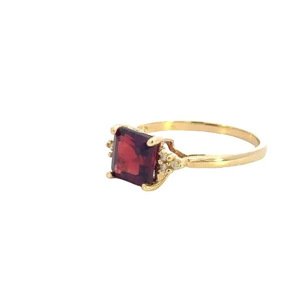 Garnet & Diamond Ring-14ky Image 3 Bryan Jewelry Prattville, AL