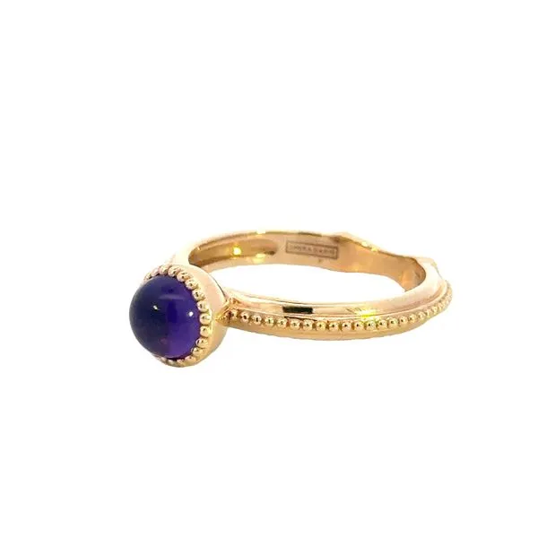 Cabochon Amethyst Ring  in Beaded Bezel 14y Image 3 Bryan Jewelry Prattville, AL