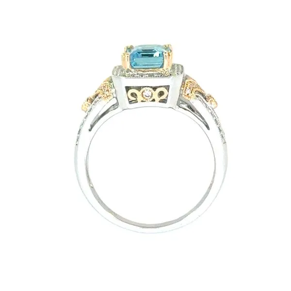14ktt Aquamarine & Diamond Ring Image 4 Bryan Jewelry Prattville, AL