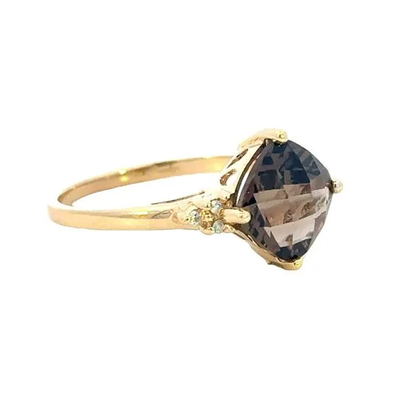 Smokey Quartz and diamond ring -14ky Image 2 Bryan Jewelry Prattville, AL