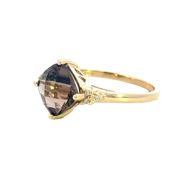 Smokey Quartz and diamond ring -14ky Image 3 Bryan Jewelry Prattville, AL