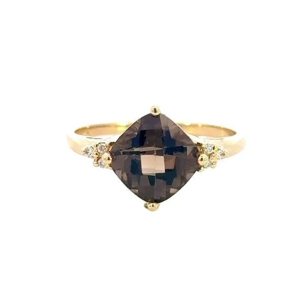 Smokey Quartz and diamond ring -14ky Bryan Jewelry Prattville, AL
