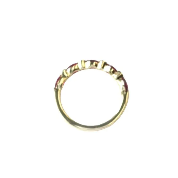 East to West Alternating Ruby and Diamond Ring in 14ky Image 4 Bryan Jewelry Prattville, AL