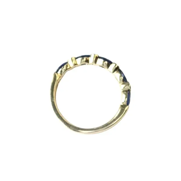 Alternating East to West Sapphire and Diamond Ring in 14ky Image 4 Bryan Jewelry Prattville, AL