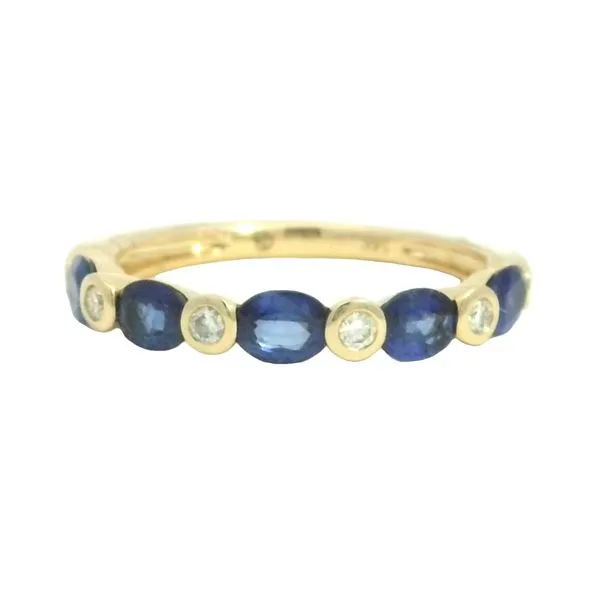 Alternating East to West Sapphire and Diamond Ring in 14ky Bryan Jewelry Prattville, AL