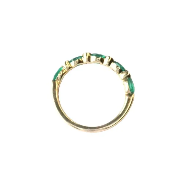 East to West Alternating Emerald and Diamond ring in 14ky Image 4 Bryan Jewelry Prattville, AL