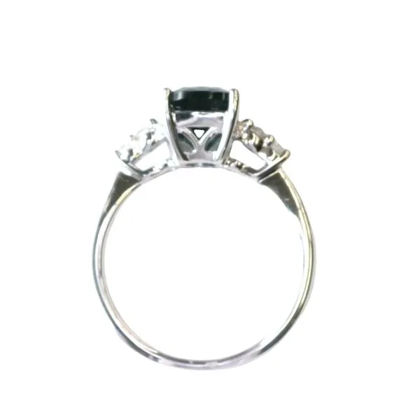 Deep Blue Drama in a Refined Silhouette<br> London Blue Topaz & Diamond Ring in 14kw Image 4 Bryan Jewelry Prattville, AL