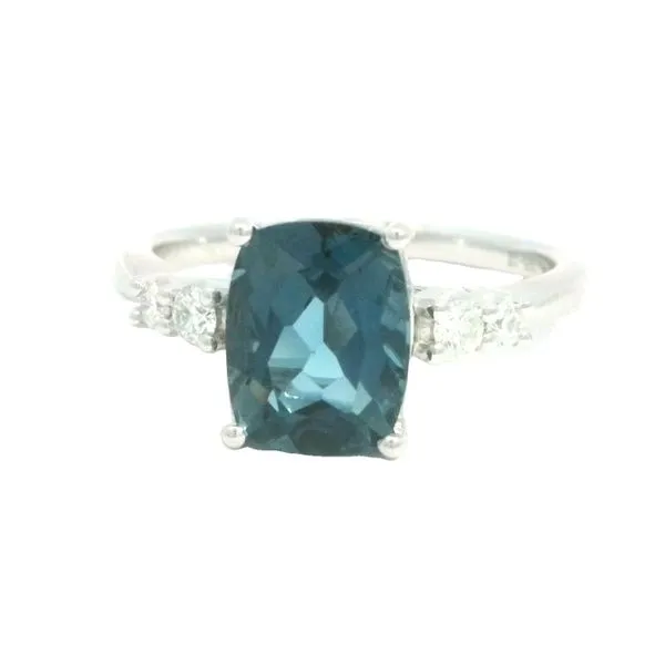 Deep Blue Drama in a Refined Silhouette<br> London Blue Topaz & Diamond Ring in 14kw Bryan Jewelry Prattville, AL