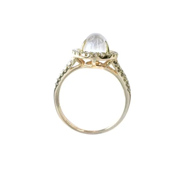 Celestial Glow, Timeless  Brilliance<br> Moon Stone and Diamond Ring in 14ky Image 2 Bryan Jewelry Prattville, AL