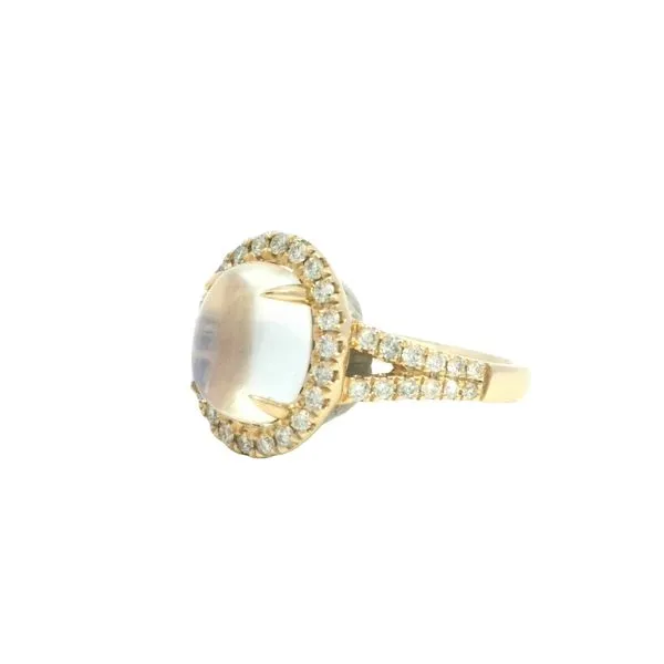 Celestial Glow, Timeless  Brilliance<br> Moon Stone and Diamond Ring in 14ky Image 3 Bryan Jewelry Prattville, AL