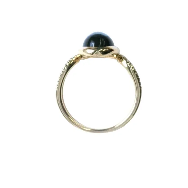Sculptural Sophistication in Blue<br> London Blue Topaz and diamond ring in 14ky Image 2 Bryan Jewelry Prattville, AL