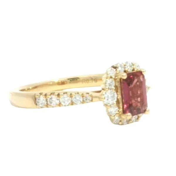Radiant Ruby Elegance in Gold<br> - Ruby & Diamond Ring in 14ky Image 3 Bryan Jewelry Prattville, AL