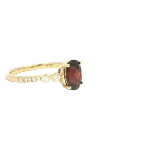 Garnet & Diamond Ring Image 4 Bryan Jewelry Prattville, AL