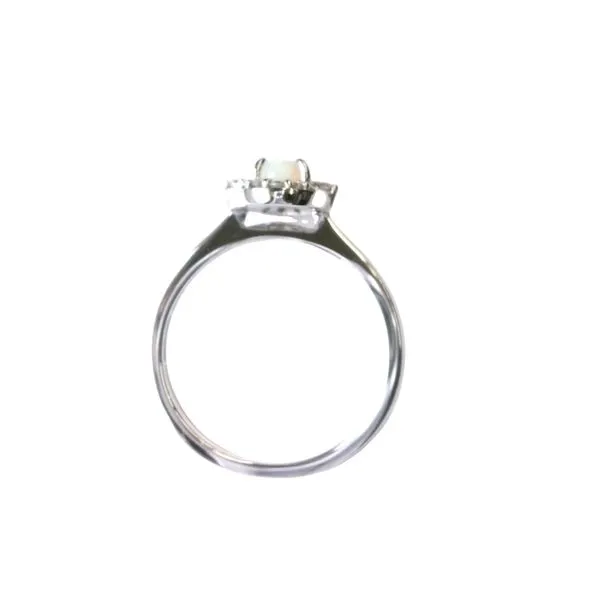 Ethereal Elegance in White Gold<br> Opal & Diamond Ring in 14kw gold Image 2 Bryan Jewelry Prattville, AL