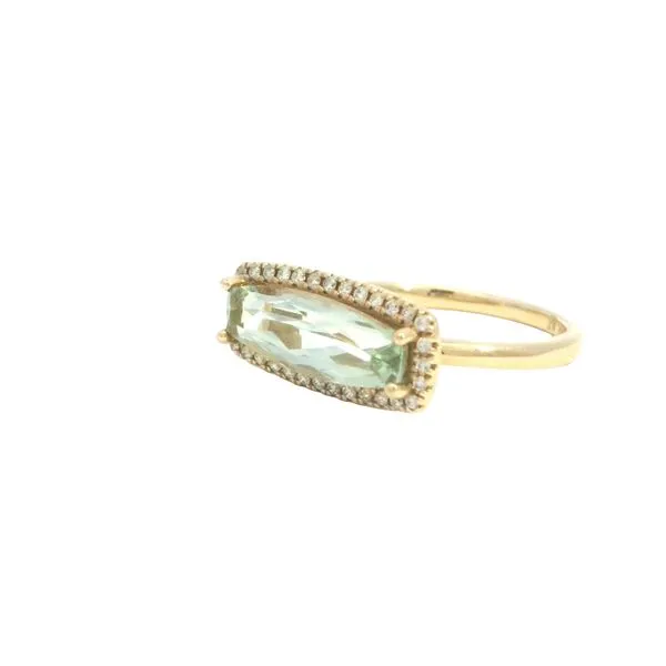 Green Amethyst & Diamond Ring Image 2 Bryan Jewelry Prattville, AL