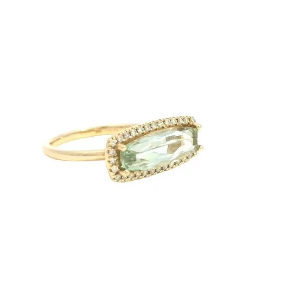 Green Amethyst & Diamond Ring Image 3 Bryan Jewelry Prattville, AL