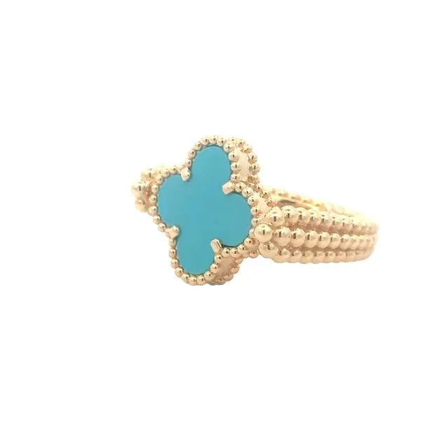 Clover Shaped Top Convertible-Wear it 2 Ways 18ky ring Image 4 Bryan Jewelry Prattville, AL