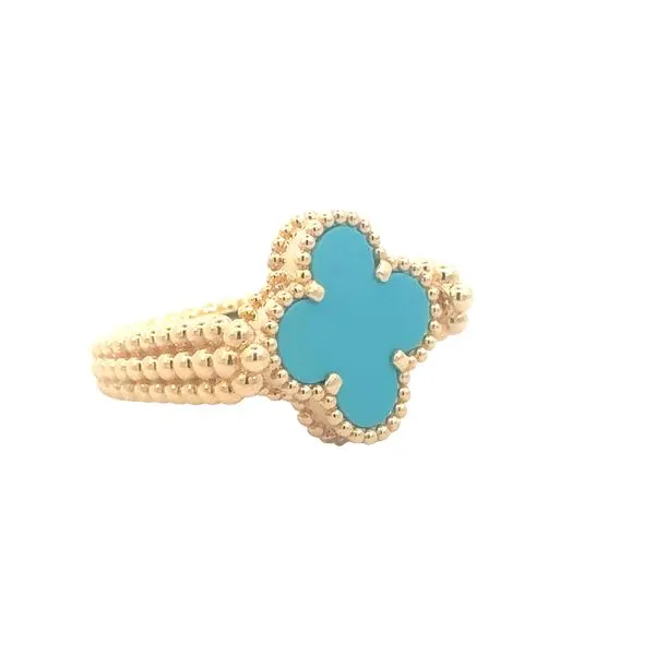 Clover Shaped Top Convertible-Wear it 2 Ways 18ky ring Image 5 Bryan Jewelry Prattville, AL