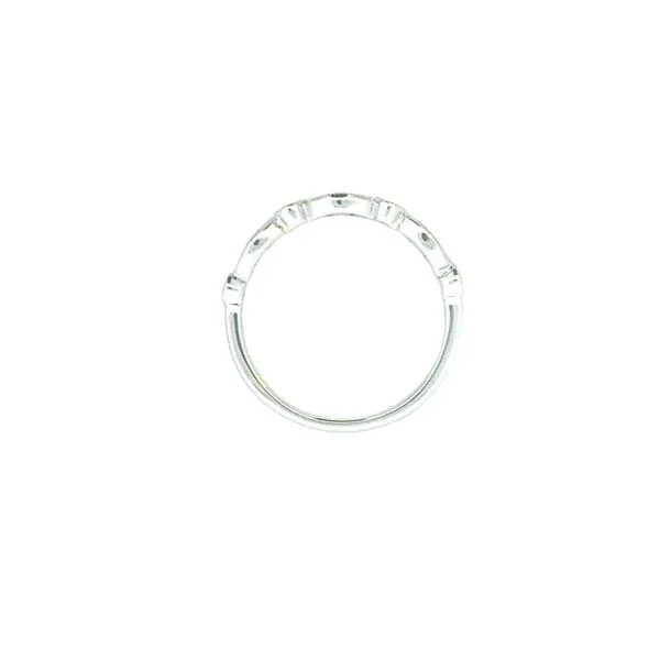 Emerald & Diamond Stacker Band-18kw Image 4 Bryan Jewelry Prattville, AL