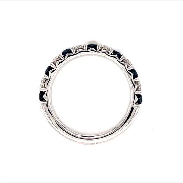 Sapphire & Diamond Wedding Band in 14kw Image 2 Bryan Jewelry Prattville, AL