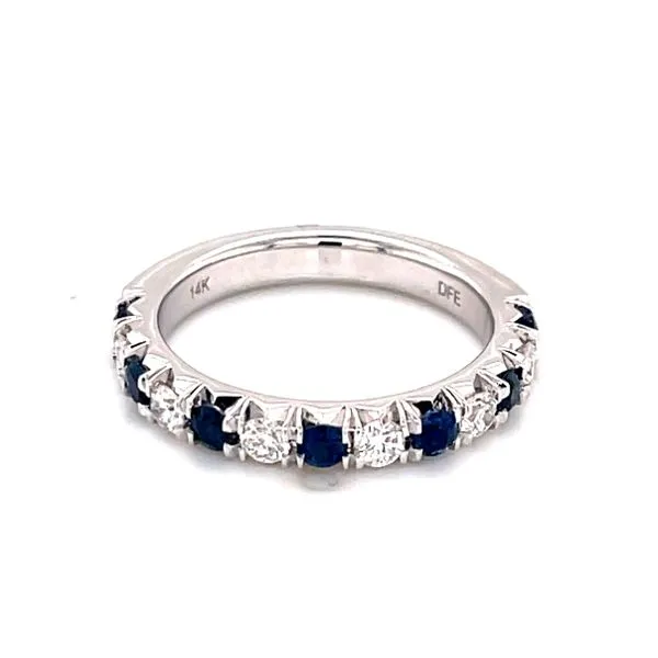 Sapphire & Diamond Wedding Band in 14kw Bryan Jewelry Prattville, AL