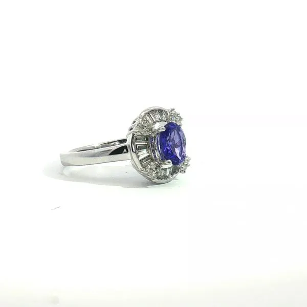 Tanzanite & diamond cocktail ring in 14kw Image 2 Bryan Jewelry Prattville, AL