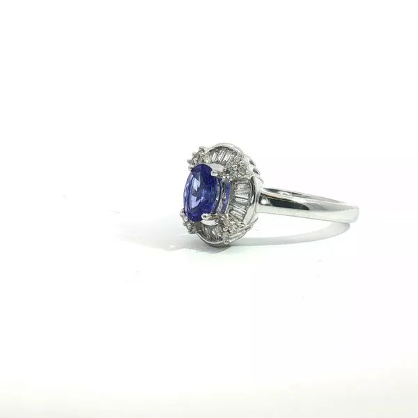 Tanzanite & diamond cocktail ring in 14kw Image 3 Bryan Jewelry Prattville, AL