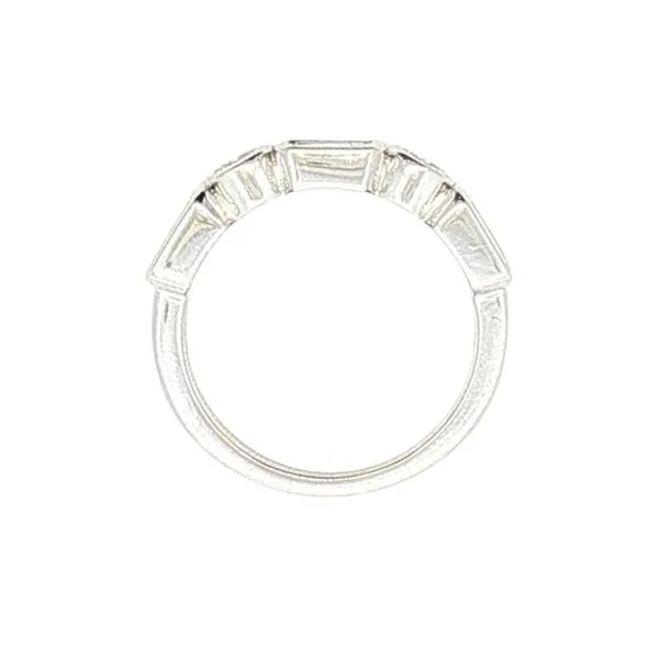 5 Stone Bezel set Sapphire & Diamond Band in 14kw Image 4 Bryan Jewelry Prattville, AL
