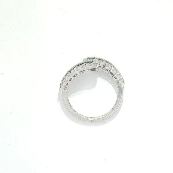 Brilliant Blue Bypass - Sapphire & Diamond Ring in 14kw Image 2 Bryan Jewelry Prattville, AL