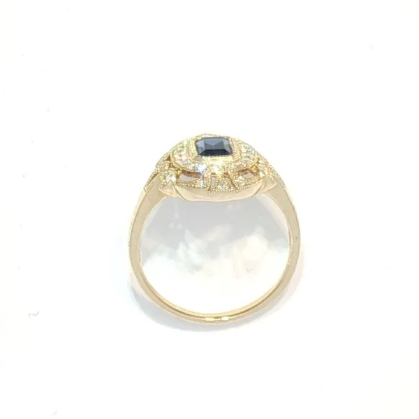 One-of-a-Kind Vintage Style Sapphire & Diamond Ring in 14k Yellow Gold Image 4 Bryan Jewelry Prattville, AL