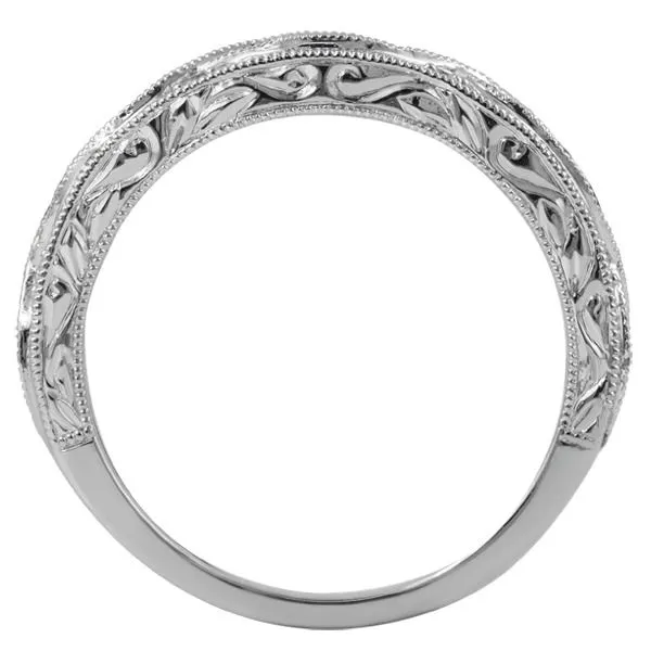 Timeless Elegance: 14K White Gold Sapphire Band with Diamond Accents Image 2 Bryan Jewelry Prattville, AL