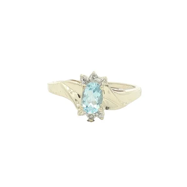 Previously Loved: 10KY Aquamarine & Diamond Ring Bryan Jewelry Prattville, AL