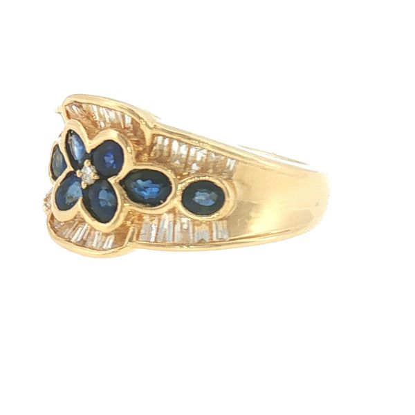 Floral Essence: Sapphire & Diamond Statement Ring Image 4 Bryan Jewelry Prattville, AL