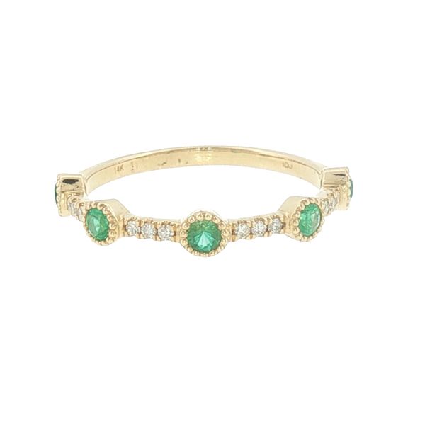 Elegant Layers: Emerald & Diamond Stackable Band Bryan Jewelry Prattville, AL