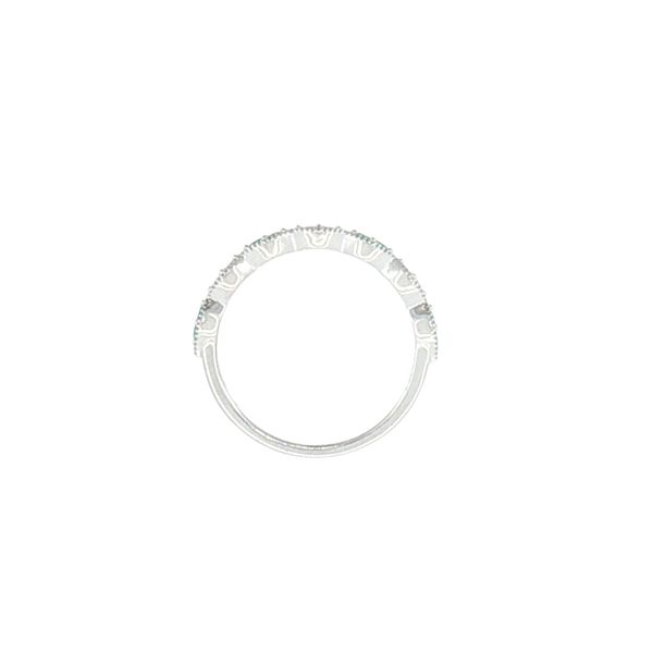 Vintage Grace: Emerald & Diamond Navette Stackable Band Image 5 Bryan Jewelry Prattville, AL