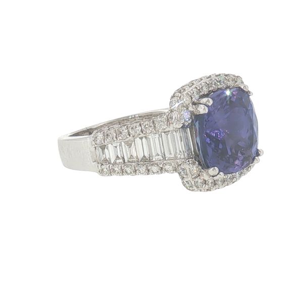 A Regal Tanzanite Halo with Extraordinary Presence. Image 2 Bryan Jewelry Prattville, AL