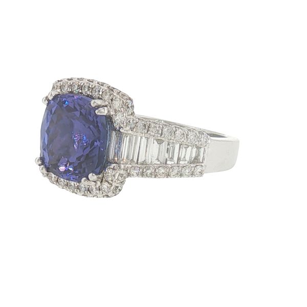 A Regal Tanzanite Halo with Extraordinary Presence. Image 3 Bryan Jewelry Prattville, AL